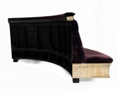 Victorian style Purple Velvet Banquette Pouf - 4631832