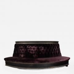 Victorian style Purple Velvet Banquette Pouf - 4649661