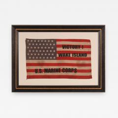 Victory at Wake Island U S Marine Corps Overprinted Parade Flag - 578273
