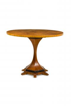 Viennese Biedermeier Figured Fruitwood Walnut and Ebonized Center Table - 4633916