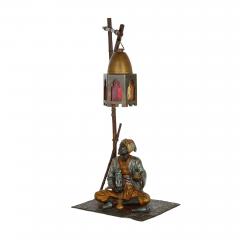 Viennese Orientalist cold painted bronze figurative lamp - 3942993