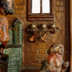 Viennese cold painted bronze sculptural lamp - 3345497