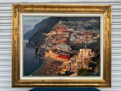 View of Positano Amalfi Coast Italy Oil on Canvas - 4523738