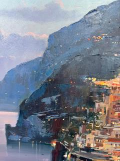 View of Positano Amalfi Coast Italy Oil on Canvas - 4523805