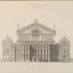 View of the Paris Opera House France 19th century - 2941213