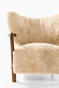 Viggo Boesen Set of 2 Easy Chairs in Beech and Sheepskin by Viggo Boesen 1930s - 4486883