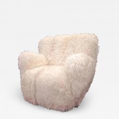 Viggo Boesen Viggo Boesen Pair of Hairy Club Chairs Covered in Sheep Skin Fur - 2336477