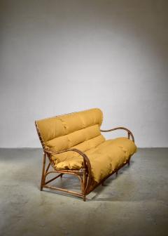 Viggo Boesen Viggo Boesen bamboo and cane sofa for Wengler - 1327660
