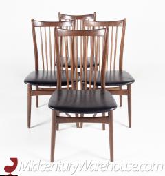 Viko Baumritter Style Mid Century Walnut Dining Chairs Set of 4 - 2575385
