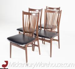 Viko Baumritter Style Mid Century Walnut Dining Chairs Set of 4 - 2575386