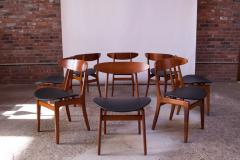 Vilhelm Wohlert Set of Eight Sculptural Danish Teak Dining Chairs by Vilhelm Wohlert for S borg - 1814032