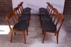 Vilhelm Wohlert Set of Eight Sculptural Danish Teak Dining Chairs by Vilhelm Wohlert for S borg - 1814034