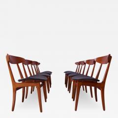 Vilhelm Wohlert Set of Eight Sculptural Danish Teak Dining Chairs by Vilhelm Wohlert for S borg - 1815652