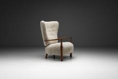 Villy S rensen Villy S rensen Easy Chair With Oak Frame Denmark 1950s - 4515861