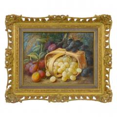 Vincent Clare Still Life with Grapes and Plums Antique Oil Painting by Vincent Clare - 978076