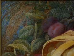 Vincent Clare Still Life with Grapes and Plums Antique Oil Painting by Vincent Clare - 978078