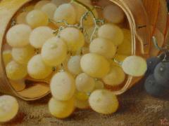 Vincent Clare Still Life with Grapes and Plums Antique Oil Painting by Vincent Clare - 978079