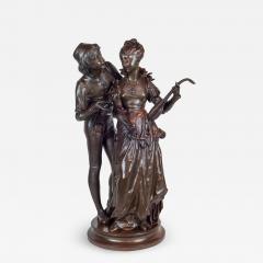 Vincent Desire Faure de Brousse A Fine Quality Patinated Bronze Figures of Two Lovers - 1470782