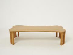 Vincent Poujardieu Unique Vincent Poujardieu free form oak wood coffee table 1992 - 2745218