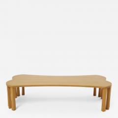 Vincent Poujardieu Unique Vincent Poujardieu free form oak wood coffee table 1992 - 2749682