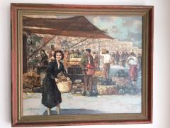 Vincenzo D Auria VINCENZO DAURIA ITALIAN MARKET SCENE PAINTING - 1148779