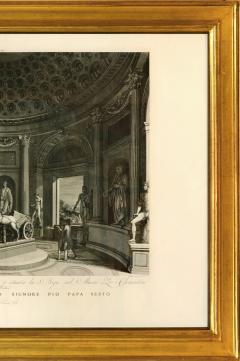 Vincenzo Feoli Magnificent large plate illustrating the Vatican Museum - 2289676