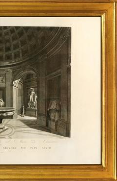 Vincenzo Feoli Magnificent large plate illustrating the Vatican Museum - 2292458