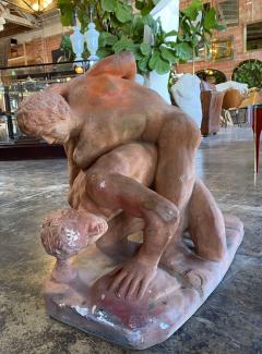 Vincenzo Vela Terra Cotta Sculpture of the Uffizi Wrestlers by Vincenzo Vela - 1511213