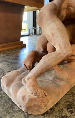 Vincenzo Vela Terra Cotta Sculpture of the Uffizi Wrestlers by Vincenzo Vela - 1511218