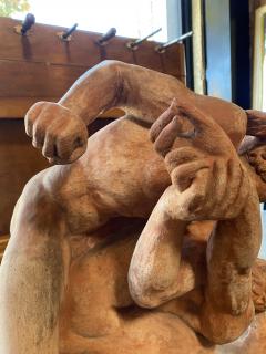 Vincenzo Vela Terra Cotta Sculpture of the Uffizi Wrestlers by Vincenzo Vela - 1511219