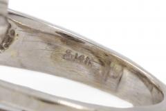 Vintage 14k White Gold Bypass Ring w 6 Diamonds approx 1 23 CTW size 6 5 - 4504884