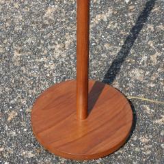 Vintage 1960s Danish Teak Brass Floor Lamp - 2697720