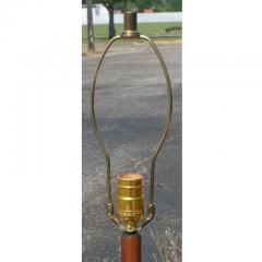 Vintage 1960s Danish Teak Brass Floor Lamp - 2697721