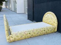 Vintage 1960s Floral Upholstered Twin Bed Hollywood Regency Style - 4712221