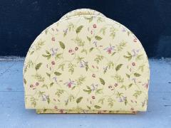 Vintage 1960s Floral Upholstered Twin Bed Hollywood Regency Style - 4712222