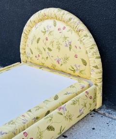 Vintage 1960s Floral Upholstered Twin Bed Hollywood Regency Style - 4712227