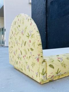 Vintage 1960s Floral Upholstered Twin Bed Hollywood Regency Style - 4712228