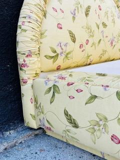 Vintage 1960s Floral Upholstered Twin Bed Hollywood Regency Style - 4712234