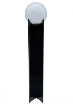 Vintage 1970s Ultra Modern Acrylic Glass Floor Lamp in Black White - 3146240