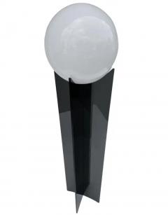 Vintage 1970s Ultra Modern Acrylic Glass Floor Lamp in Black White - 3146274