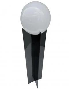 Vintage 1970s Ultra Modern Acrylic Glass Floor Lamp in Black White - 3146276