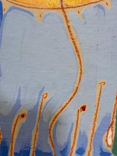 Vintage 1980s Subtle Patterned Abstract Painting Framed - 4557848