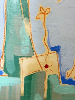 Vintage 1980s Subtle Patterned Abstract Painting Framed - 4557849