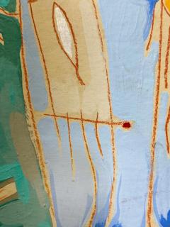 Vintage 1980s Subtle Patterned Abstract Painting Framed - 4557853