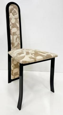 Vintage 1980s Upholstered Postmodern Dining Chairs Set of 6 - 3760401