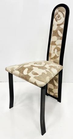 Vintage 1980s Upholstered Postmodern Dining Chairs Set of 6 - 3760405