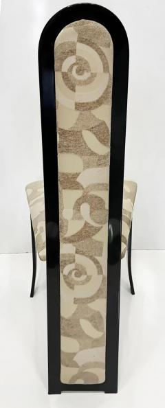 Vintage 1980s Upholstered Postmodern Dining Chairs Set of 6 - 3760524