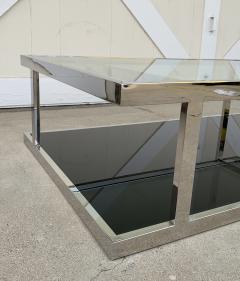 Vintage 2 Tier Coffee Table in Chrome and Glass - 1831178