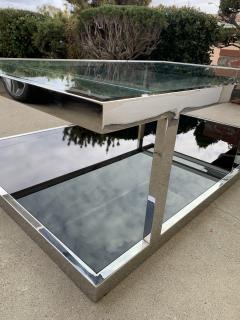 Vintage 2 Tier Coffee Table in Chrome and Glass - 1831182