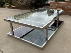 Vintage 2 Tier Coffee Table in Chrome and Glass - 1831185